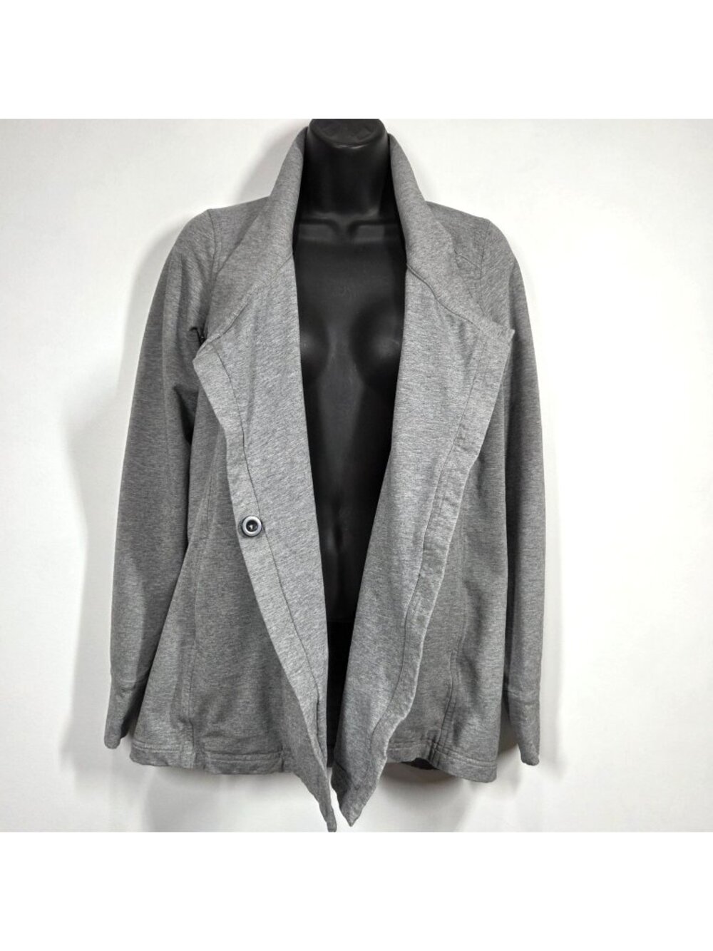 Lululemon Coast Wrap II Size 2 Heathered Gray Stretch Cardigan Jacket